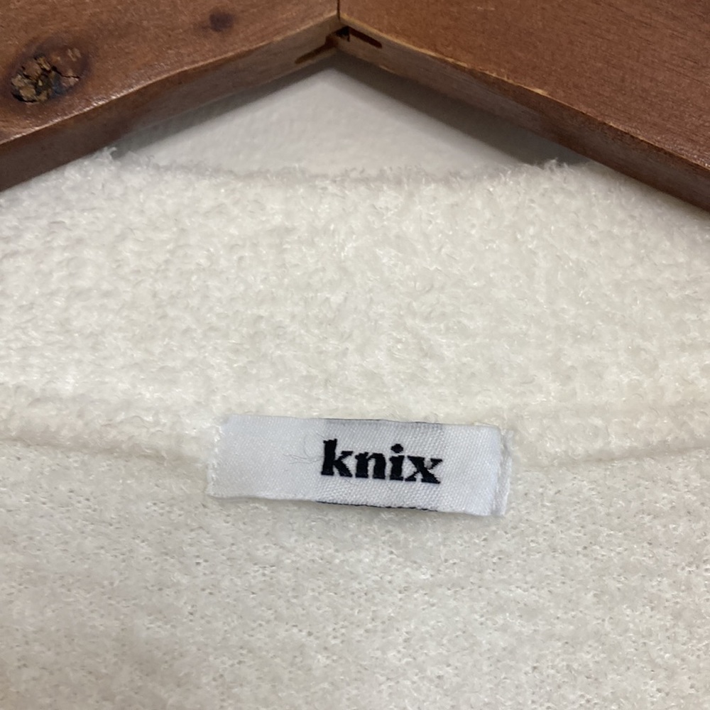 Knix Cozzzy Cardigan Womens Small White Microfibre Open Front Lounge Sweater - Picture 7 of 9